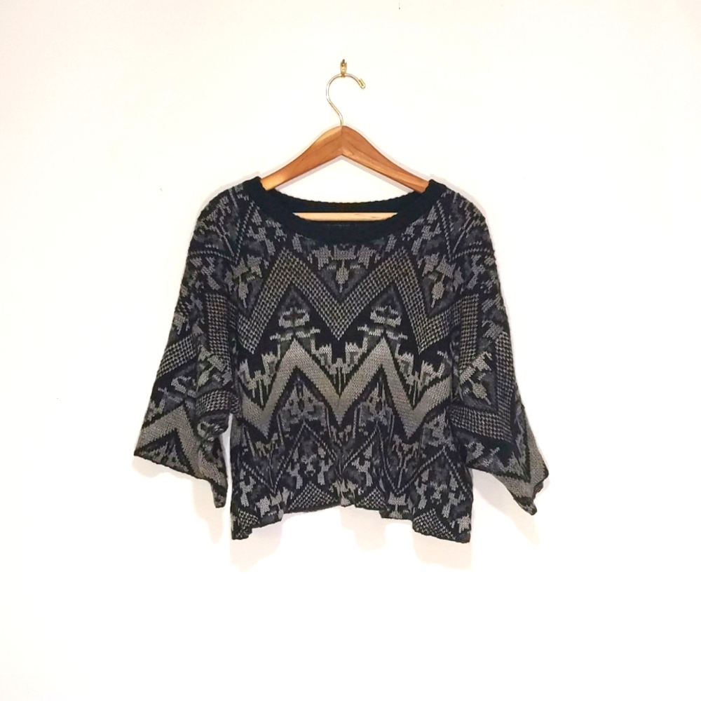 Free People Superstar Crop Sweater Oversized M